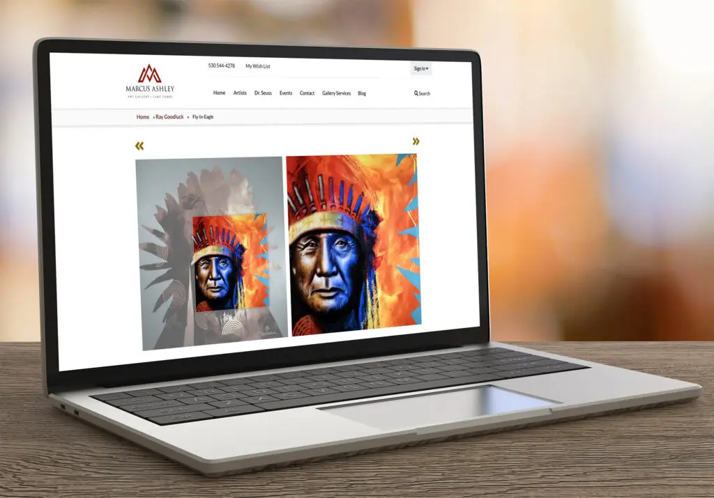 art gallery e-commerce website design