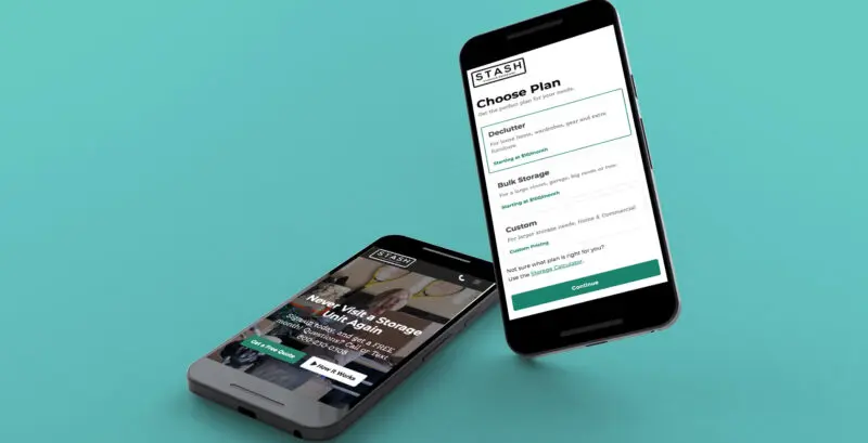 Stash storage onboarding web app