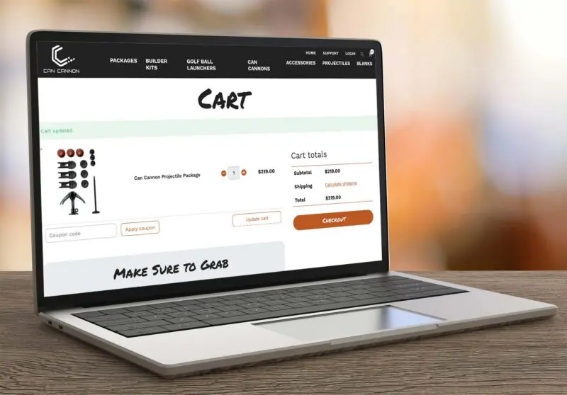 e-commerce cart UX and web design for cancannon.com