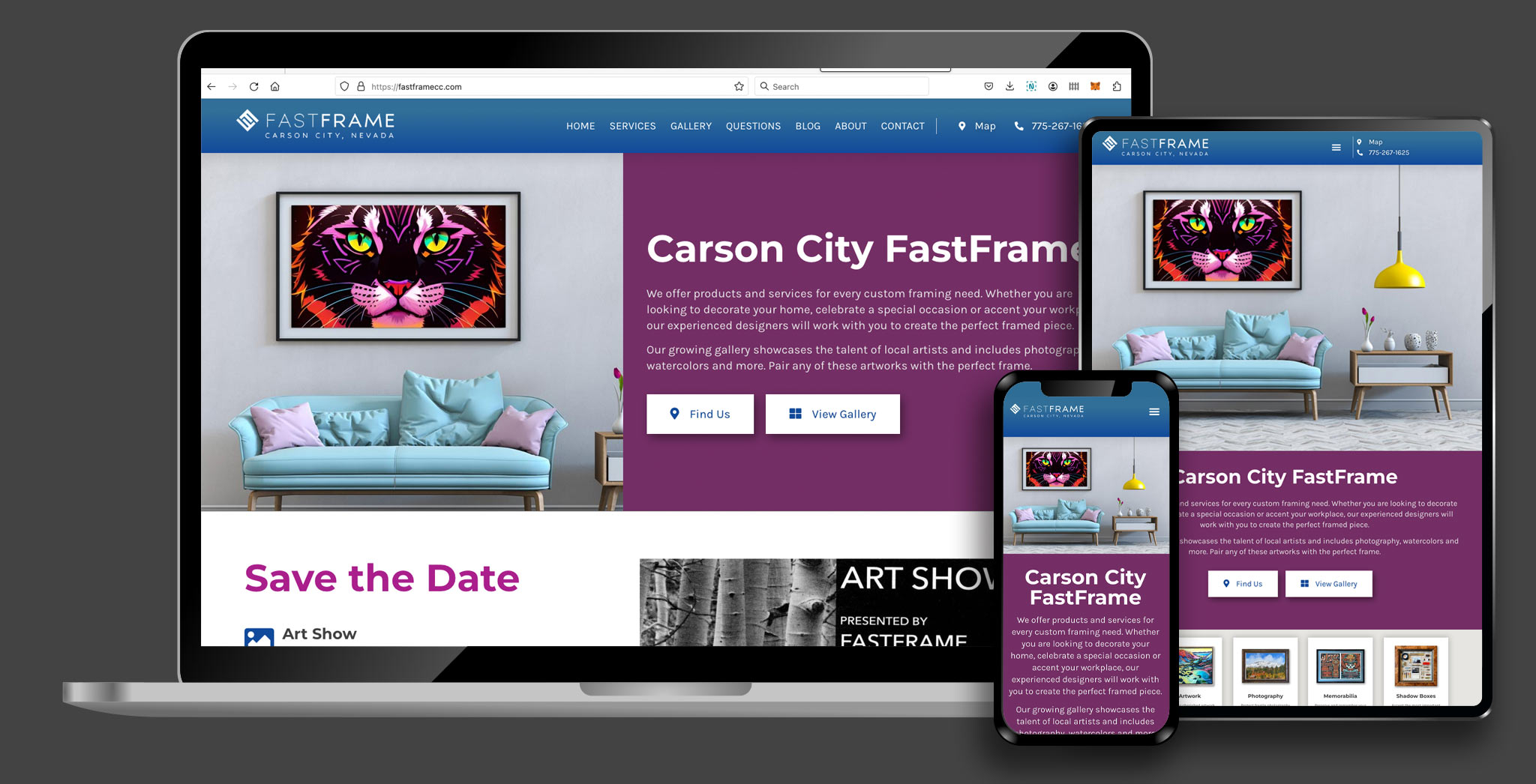 FastFrame Carson City homepage