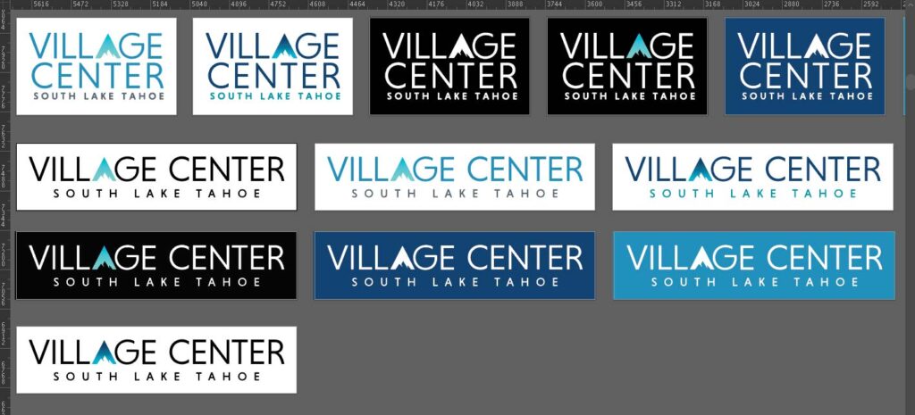 village center logo set