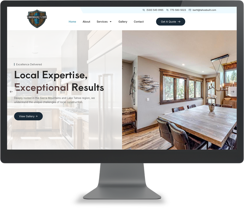 tahoe built homepage after we were done improving the UI and UX